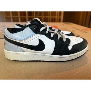 Nike Air Jordan 1 Low SE sneakers White Black Matte Silver 5.5Y